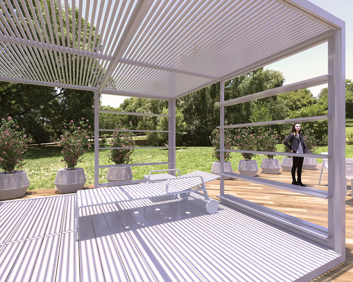 3d visualization and rendering of outdoor event for event design